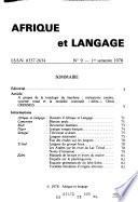 Afrique et langage