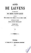 Agnès de Lauvens ou Mémoires de soeur Saint-Louis