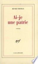 Ai-je une patrie