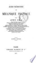 Aide-mémoire de mécanique pratique