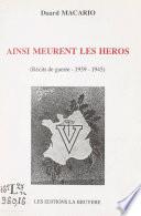 Ainsi meurent les héros