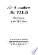 Air et manières de Paris
