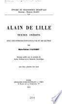 Alain de Lille: textes inédits