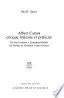 Albert Camus, critique littéraire et préfacier