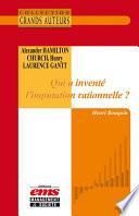Alexander Hamilton Church et Henry Laurence Gantt - Qui a inventé l’imputation rationnelle ?
