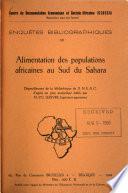 Alimentation des populations africaines au sud du Sahara