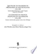 Allemands en France, français en Allemagne, 1715-1789