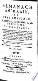 Almanach americain ou état physique, politique, ecclésiastique et militaire de l'amérique
