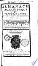 Almanach chorographique et topographique du pays et comté du Mâconnois