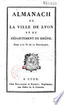 Almanach civil, politique et littéraire de Lyon et du département de Rhône
