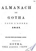 Almanach de Gotha pour l'annee 1847