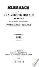 Almanach de l'universite royale de France des divers etablissement d'instruction publique