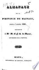 Almanach de la province de Hainaut