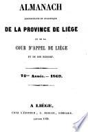 Almanach de la province de Liège et de la Cour d'appel de Liège et son ressort
