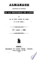 Almanach de la province de Liège et de la Cour d'appel de Liège et son ressort
