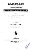 Almanach de la province de Liège et de la Cour d'appel de Liège et son ressort