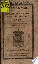 Almanach de Neuchatel en Suisse pour l'an 1817