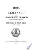 Almanach des étudiants liberaux de l'Université de Gand