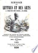 Almanach des lettres et des arts à l'usage des gens d'esprit ... et autres