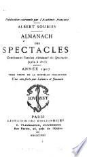 Almanach des spectacles