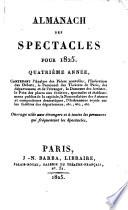 Almanach des spectacles ...