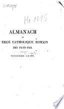 Almanach du clergé catholique romain (de la Belgique) pour les années 1822-1826