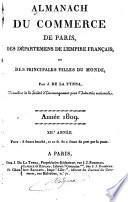 Almanach du commerce de Paris, des départements de l'Empire français, et de principales villes du monde