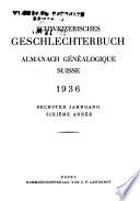Almanach généalogique suisse