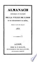 Almanach historique et politique de la ville de Lyon et du département du Rhône