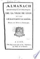 Almanach historique et politique de la ville de Lyon et du département du Rhône