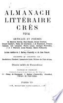 Almanach littéraire Crès, 1914