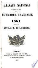 Almanach national annuaire de la République française