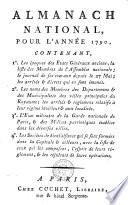 ALMANACH NATIONAL, POUR L'ANNÉE 1790