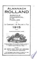 Almanach Rolland agricole