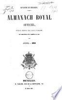 Almanach royal officiel, publié, exécution d'un arrête du roi