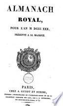 Almanach royal pour les années ....