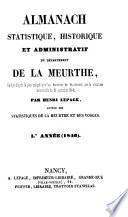 Almanach statistique, historique et administratif de la Meurthe