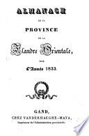 Almanak van de provincie Oost-Vlaanderen voor 1824, 1827, 1828, 1829, 1830, 1833, 1834