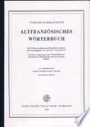 Altfranzösisches Wörterbuch