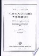 Altfranzösisches Wörterbuch