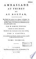 Ambassade au Thibet et au Boutan... par Samuel Turner... Trad. de l'anglais par J. Castéra