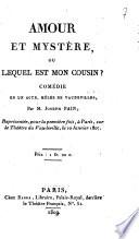 Amour et mystère, ou Lequel est mon cousin?