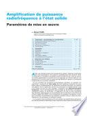 amplification de puissance radiofrequence a l etat solide