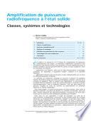 Amplification de Puissance Radiofrequence a L'etat Solide