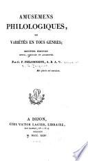 Amusemena philologiques