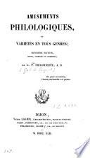 Amusements philologiques