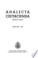 Analecta Cisterciensia