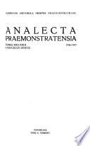 Analecta Praemonstratensia