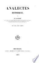 Analectes historiques: XIme-XIIIme séries