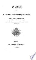 Analyse d'un monologue dramatique indien